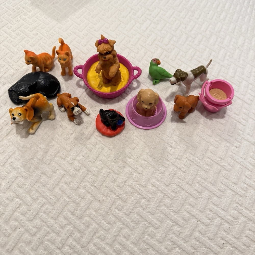 Vintage MEG Puppy In My Pocket Barbie Cats Dogs Mixed Lot 1990s Toy Figures